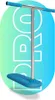 A stunt scooter trainer with a blue deck and handlebars against a gradient background with large white letters. Anteprima dell’immagine prodotto