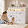 UnboxG Komoda, bílá, 110 cm – Moderní komoda se zásuvkami, Náhled obrázku produktu 4