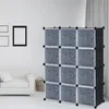 XMTECH DIY Regalsystem Kleiderschrank mit Tür Steckregal Produktbild-Vorschau 9