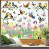 9pcs Fensteraufkleber, Tulpen, Schmetterlinge, Blumen und Produktbild-Vorschau 7