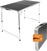 Höhenverstellbarer Klapptisch, schwarz, Campingtisch 120 x Produktbild-Vorschau 1