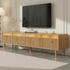 Sweiko Nowoczesna szafka pod telewizor o wyglądzie drewna Podgląd zdjęcia produktu 6