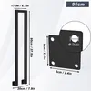 Diagram showing dimensions of a U-shaped metal railing and a mounting plate. Náhľad obrázku produktu