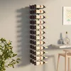 vidaXL Wand-Weinregal für 36 Flaschen Weiß Eisen Produktbild-Vorschau 8