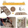 GOPLUS Hundetreppe 4 Stufen, Klappbar & Tragbar Tiertreppe Produktbild-Vorschau 4