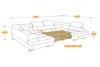 Ecksofa mit Schlaffunktion und Bettkasten PASTI U-Form, Produktbild-Vorschau 7