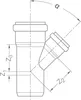 REHAU RAUPIANO PLUS Einfachabzweig, DN 50/50, 45 Grad, 1 Produktbild-Vorschau 4
