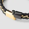 SERASAR | Bracciale in pelle da uomo [Acciaio] con doppia Anteprima dell’immagine prodotto 4