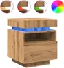 vidaXL Tables de nuit avec lampes LED 2 pcs. Chêne Artisan Voir les images du produit 2