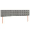 LED Kopfteil Hellgrau 180x5x78/88 cm Samt Produktbild-Vorschau 4