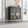 Mein-Regal Highboard Glasgow aus Metall Beistellschrank 2 Produktbild-Vorschau 1