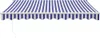 vidaXL Auvent rétractable Bleu et blanc 3x2,5 m Tissu et Voir les images du produit 3
