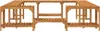 Hot Tub Omgeving Bruin 230 x 230 cm Massief Acaciahout Productafbeelding-voorbeeld 6