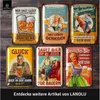 LANOLU Blechschilder retro Bier Bar Deko, Metallschilder Produktbild-Vorschau 6