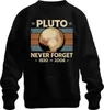Pluto Never Forget 1930 2006 Vintage Retro Space Astronomy Náhled obrázku produktu 1