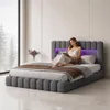 Čalúnená posteľ 140x200 cm, skriňová posteľ s hydraulickým Náhľad obrázku produktu 5