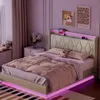 UnboxG Polsterbett 140×200 cm in Weiß – Stauraumbett mit Produktbild-Vorschau 4