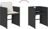 13-tlg. Garten-Essgruppe mit Kissen Schwarz Poly Rattan Produktbild-Vorschau 7