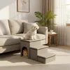 Relaxdays Schody pro psy, 3 stupně, boudička a úložný Náhled obrázku produktu 2