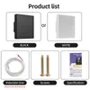 A product list showing different options and components for a digital thermostat. Produktbild-Vorschau