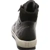 Rear view of a black high-top sneaker. Voir les images du produit