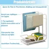 A kitchen organizer rack with towels and cleaning supplies. Produktbild-Vorschau