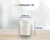1000x Schnapsbecher Shotbecher Stamperl Pappbecher weiß mit Produktbild-Vorschau 2