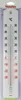 A white thermometer with temperature markings in Celsius, encased in its retail packaging. Produktbild-Vorschau
