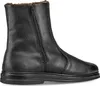 A single black leather boot shown from the side. Produktbild-Vorschau