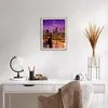 Gerahmtes Poster - Rahmen in heller Eiche - New york nacht Produktbild-Vorschau 6