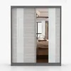 Schwebetürenschrank Kleiderschrank Schrank 183 cm Produktbild-Vorschau 2