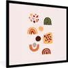 MuchoWow® Gerahmtes Poster Winter - Regenbogen - Altrosa Produktbild-Vorschau 1