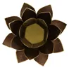 Lotus Ambiance Lumière Noir Garniture Or - 13,5 Cm Voir les images du produit 2