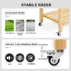 GOPLUS Hochbeet mit Rollen aus Holz, Gartenbeet mit Ablage Produktbild-Vorschau 6
