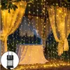 3x3M Lichtervorhang Innen Deko Weihnachten LED Lichterkette Produktbild-Vorschau 1
