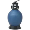 Pool-Sandfilter mit 6-Wege-Ventil Filterkessel Blau 460 mm Produktbild-Vorschau 3