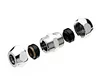 An exploded view of a plumbing fitting, showing its individual components. Produktbild-Vorschau
