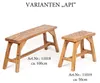 Massivholz Bank API Geflammt 100cm Albasia Handarbeit Produktbild-Vorschau 10