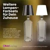 Two bottle lamps with different colored lampshades, presented against a gradient background. Anteprima dell’immagine prodotto
