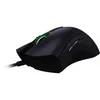 A black gaming mouse with green accents is shown on a white background. Produktbild-Vorschau