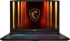 A black MSI Katana 15 HX B14WFK-636 laptop is shown from the front with its screen displaying a glowing dragon logo and vertical orange and yellow lights. Produktbild-Vorschau