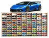 Modellauto-Regal für 80 Autos 1:64 – Wandregal & Setzkasten für Spielzeugautos, Supersportwagen-Motiv, Birken-Sperrholz – Gesamtansicht auf neutralem Hintergrund Produktbild-Vorschau