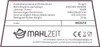 A label with product specifications and company information. Produktbild-Vorschau
