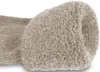 A close-up view of a beige, fuzzy sock. Produktbild-Vorschau
