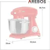 AREBOS retro robot da cucina 1800W rosso | 6L ciotola di Anteprima dell’immagine prodotto 12