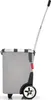 A side view of a grey shopping trolley on a white background. Produktbild-Vorschau