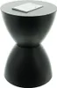 Table d'appoint / tabouret design "Sablier" en métal, noir Voir les images du produit 3