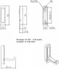 Technical drawing with dimensions and instructions for mounting a hook. Produktbild-Vorschau