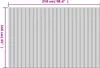 A diagram showing the dimensions of a room divider. Produktbild-Vorschau