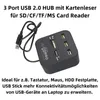 H31C USB 2.0 Hub 3-Port mit Kartenleser – Multiport USB Produktbild-Vorschau 2